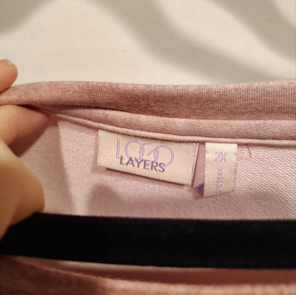LOGO Layers By Lori Goldstein Ombre Sweatshirt Sz 2X Casual Comfy Loungewear - Picture 2 of 6
